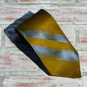 Vintage 60's Wemlon by Wembley Designer Gold/Blue Tie